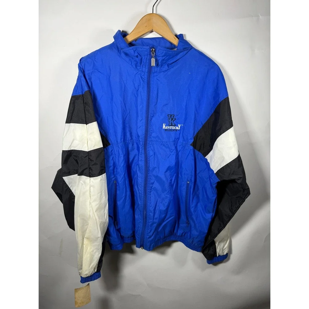 Holloway Kentucky Wildcats Blue Black White Colorblock‎ Windbreaker Jacket Men L